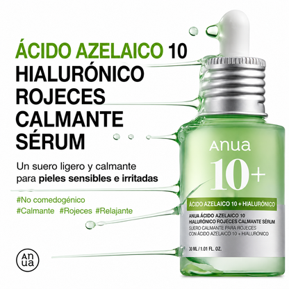 ANUA - AZELAIC ACID 10 HYALURON REDNESS SOOTHING SERUM