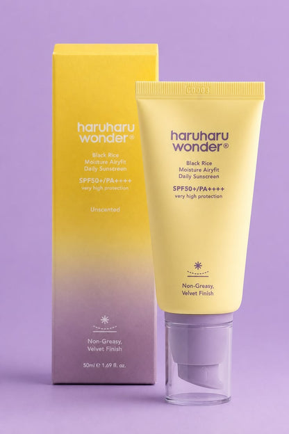 HARUHARU WONDER - BLACK RICE MOISTURE AIRYFIT DAILY SUNSCREEN SPF50+ PA++++ - 50ML